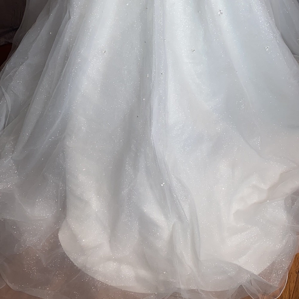 Fairytale Weddings Alfred Angelo Ivory Cinderella Ballgown Wedding Dress Size 10 - Picture 4 of 16